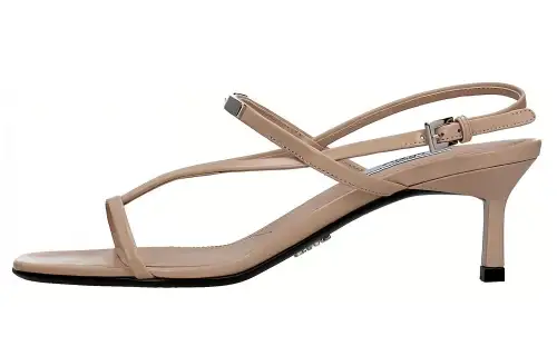 PRADA Leather One Strap Sandals Women's Pink