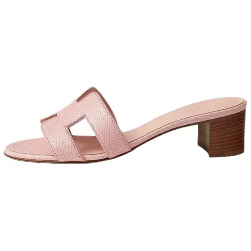 HERMES Oasis Slide Slippers 5cm Women's Pink