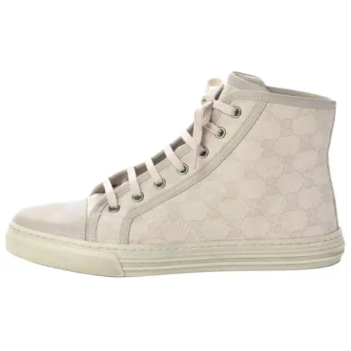Gucci Wmns Gg High 'Logo Print - White' Women's