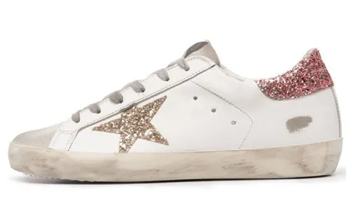 Golden Goose Super Star Casual Stylish Skateboarding Shoes Women's White Pink