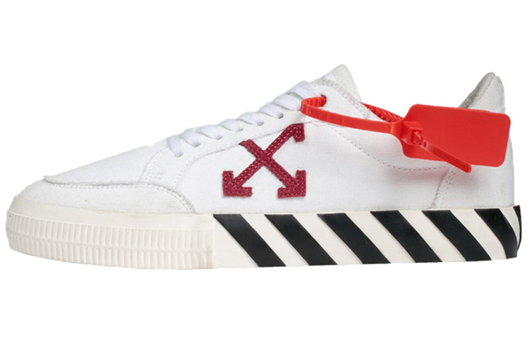 Кеды OFF-WHITE Vulcanized (бело-красные)