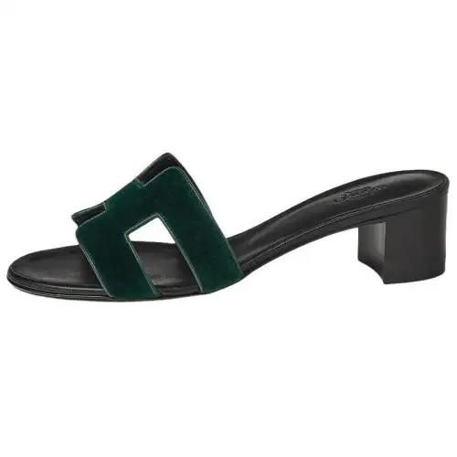 HERMES Oasis Slide Slippers Women's Green