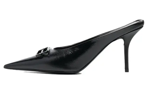 Balenciaga Knife Bb Leather Mules 'Black' Women's