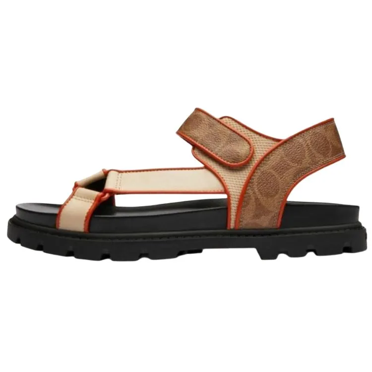 COACH One Strap Sandals Men's Brown