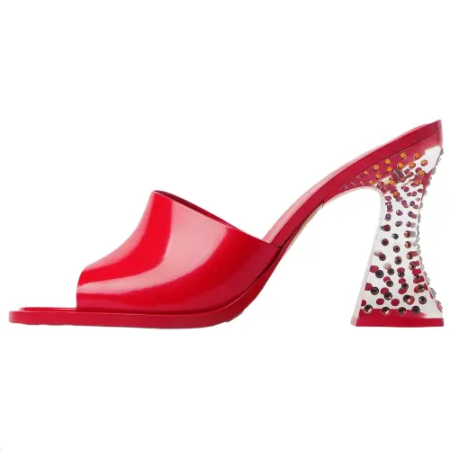 Bottega Veneta Slide Slippers 10cm Women's Red