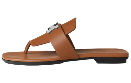 HERMES Galerie Stylish Sandal Women's Brown