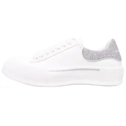 Alexander McQueen Deck Oversized Leather Low top Casual Shoes Men's White Gray