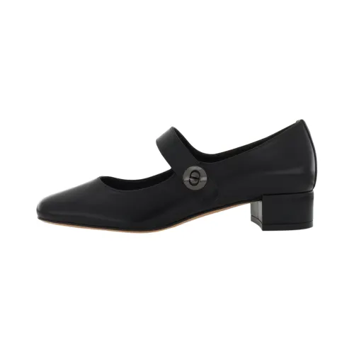 DIOR Block Heel Mary Jane Shoes 3cm Women's Black