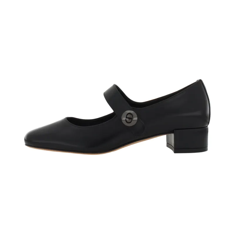DIOR Block Heel Mary Jane Shoes 3cm Women's Black