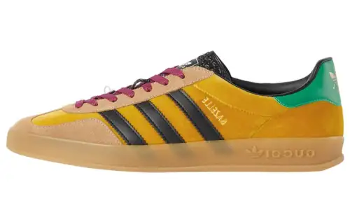 GUCCI X Adidas Originals Gazelle Sneakers Yellow