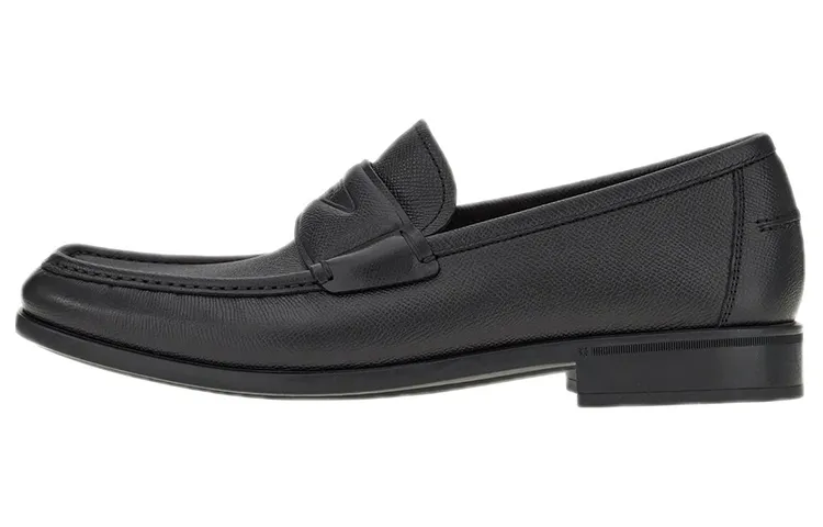 FERRAGAMO Leather Men's Casual Shoes Men's Black