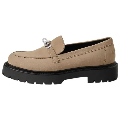 HERMES Icone Loafers 3cm Women's Brown