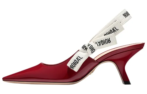 DIOR J'Adior Irregular Heel High Heels 6.5cm Women's Crimson