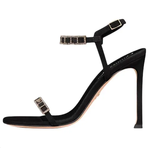 DIOR Diorissime One Strap Sandals 10.5cm Women's Black
