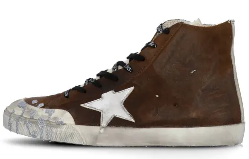 Golden Goose Francy Stylish Skateboarding Shoes Men's Brown