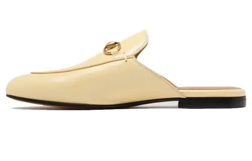 GUCCI Closed Toe Slippers Women's Beige