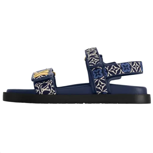 LOUIS VUITTON Sunset Comfort Beach Sandals Women's Blue