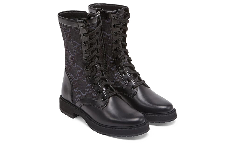 FENDI Women's Leather Biker Boot 'Black'