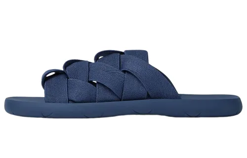 Bottega Veneta Plat Slide Slippers Men's Blue