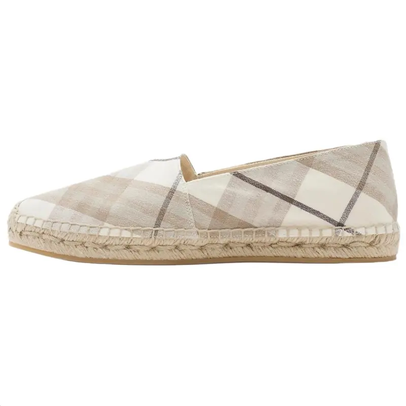Burberry Check Mews Espadrilles Women's Beige