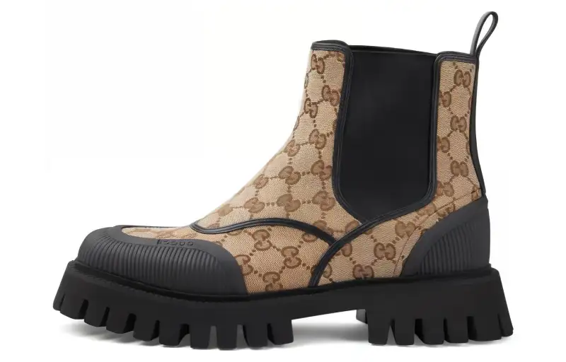 Gucci Gg Ankle Boot 'Beige Ebony'