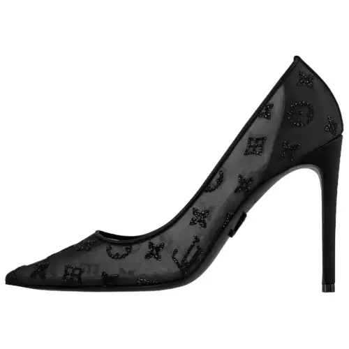 LOUIS VUITTON GALA Slim Heel High Heels 10.5cm Women's Black