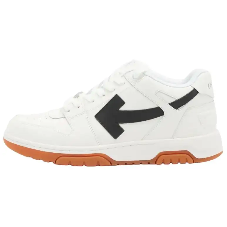 OFF WHITE Out Of Office Low Leather Sneaker 'White Black'