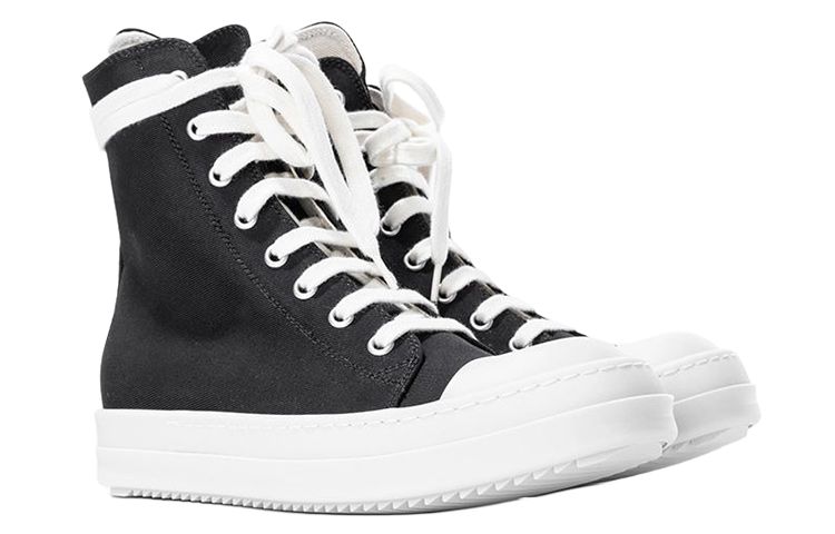 Rick Owens DRKSHDW High top Stylish Skateboarding Shoes Women's Black