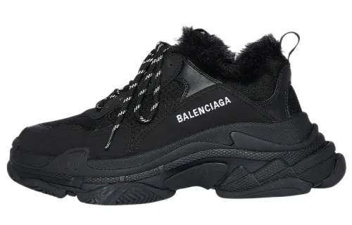 Balenciaga Triple S Fake Fur Black