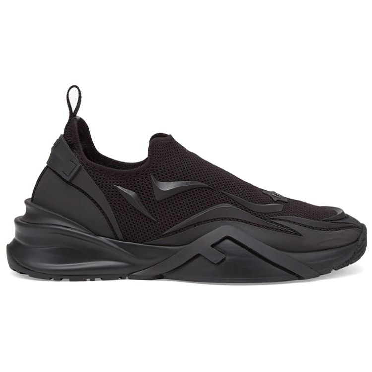 FENDI Flow Low top Sports Casual Shoes Men's Black