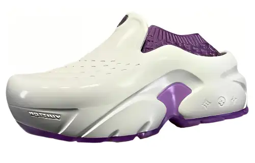 LOUIS VUITTON Shark Clogs Men's White Purple