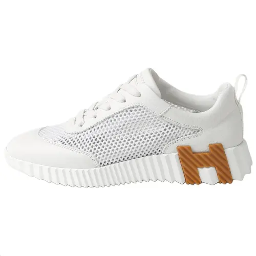 HERMES Bouncing Low top Casual Shoes 4cm Women's White