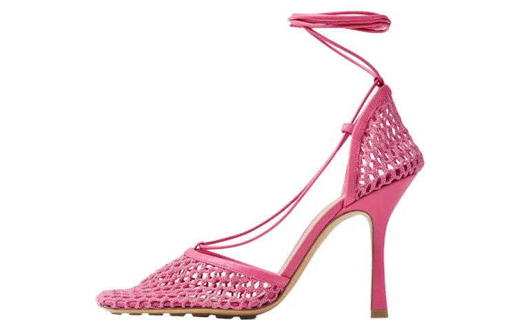 Bottega Veneta Stretch Slim Heel High Heels Women's Azalea Pink