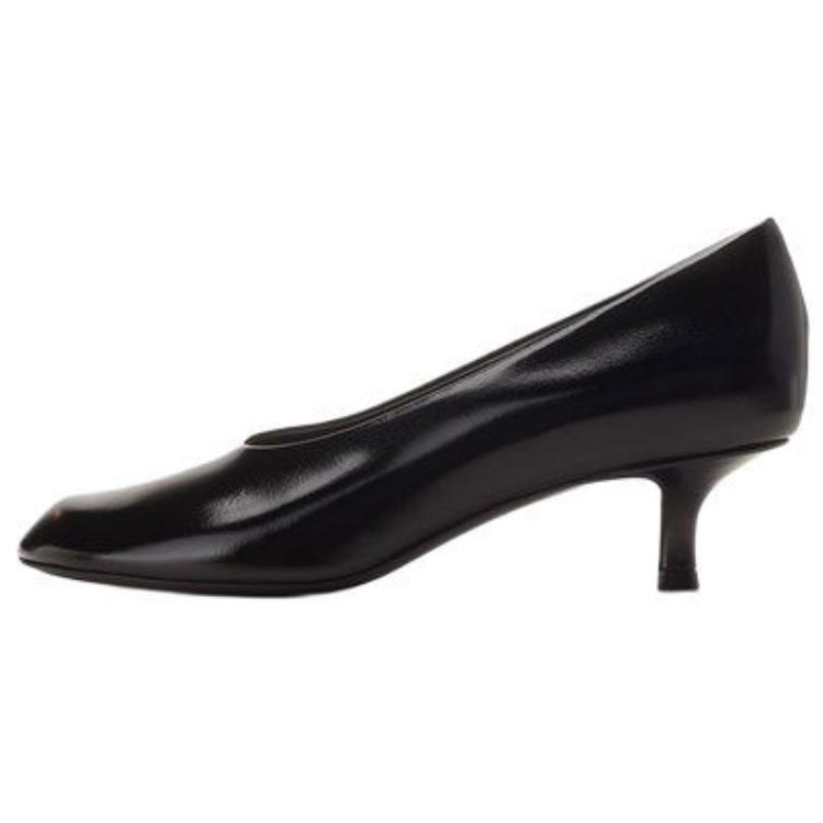 Burberry Baby Leather High Heels 4.5cm Women's Black