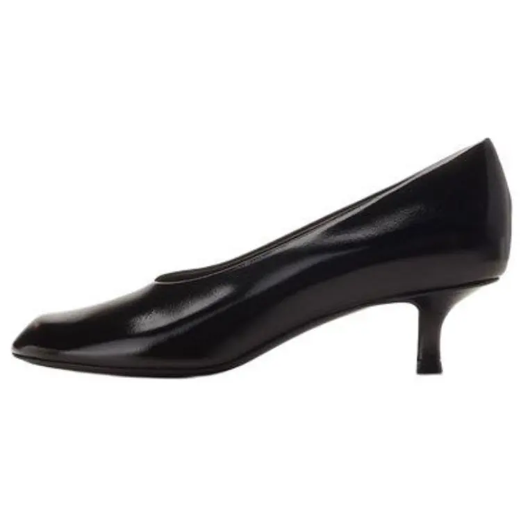 Burberry Baby Leather High Heels 4.5cm Women's Black