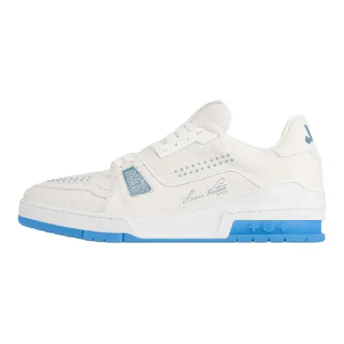 LOUIS VUITTON Trainer Low top Skateboard Shoes Men's Sea Blue