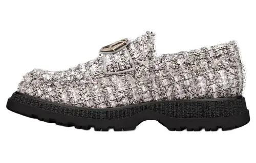 DIOR Buffalo Loafers Men's Silver