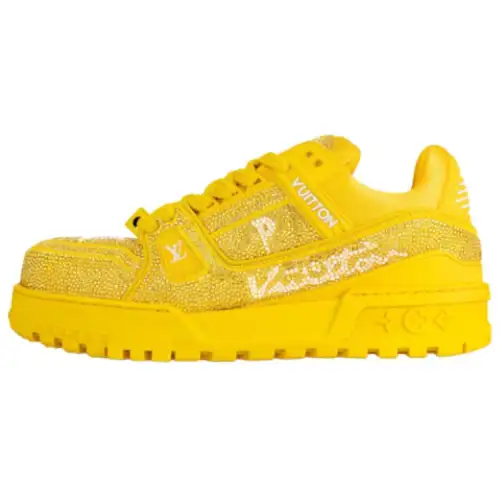 LOUIS VUITTON Trainer Maxi Low top Skateboard Shoes Men's Yellow