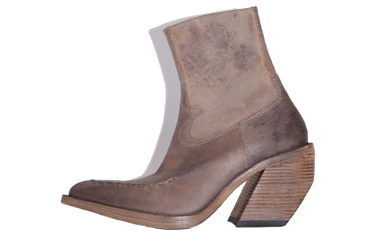 Мужские ботинки Acne Studios Leather Boots (коричневые)