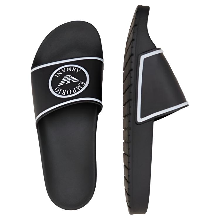 EMPORIO ARMANI EA Slide Slippers Men's Black