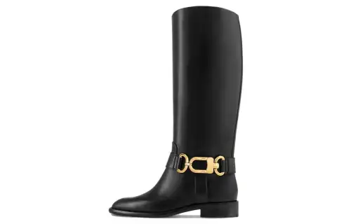 LOUIS VUITTON Westside Knee high Boots Women's Black