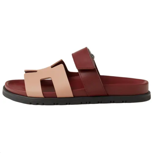 HERMES Chypre Slide Slippers 1.2cm Women's Red