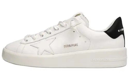 Golden Goose Purestar Casual Shoes Women's White Black Heel Tab