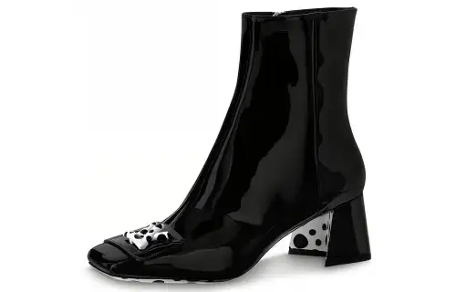 LOUIS VUITTON X Yayoi Kusama 55mm Heeled Boots 'Black' Women's