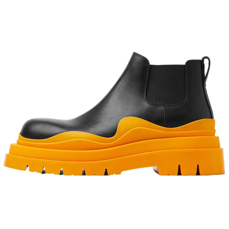 Мужские ботинки Bottega Veneta Tire Chelsea (рыжие)
