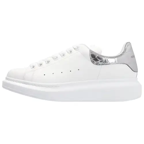 Alexander McQueen Oversized Sneaker 'Silver Crocodile' Women's