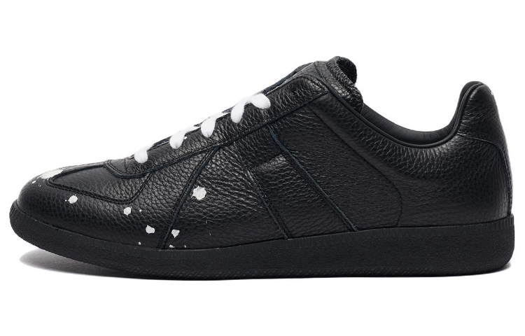 Maison Margiela Replica Cow Leather Stylish Skateboarding Shoes Men's Black