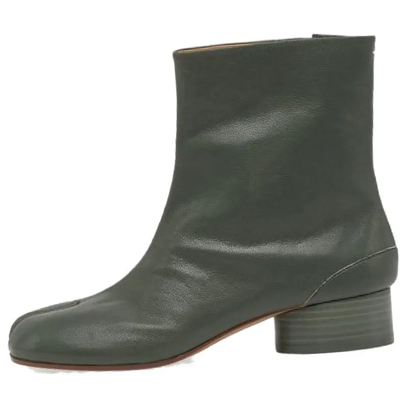 Maison Margiela Tabi Sheepskin Ankle Boots Women's Green