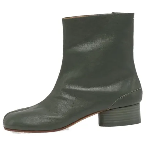 Maison Margiela Tabi Sheepskin Ankle Boots Women's Green