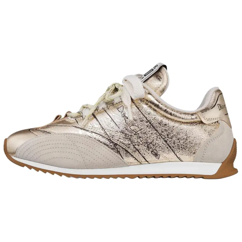 DIOR D Sketch Low top Casual Shoes Women's Gold